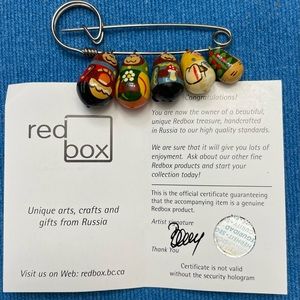 Russian Handmade Brooch- goldilocks and the three Bears